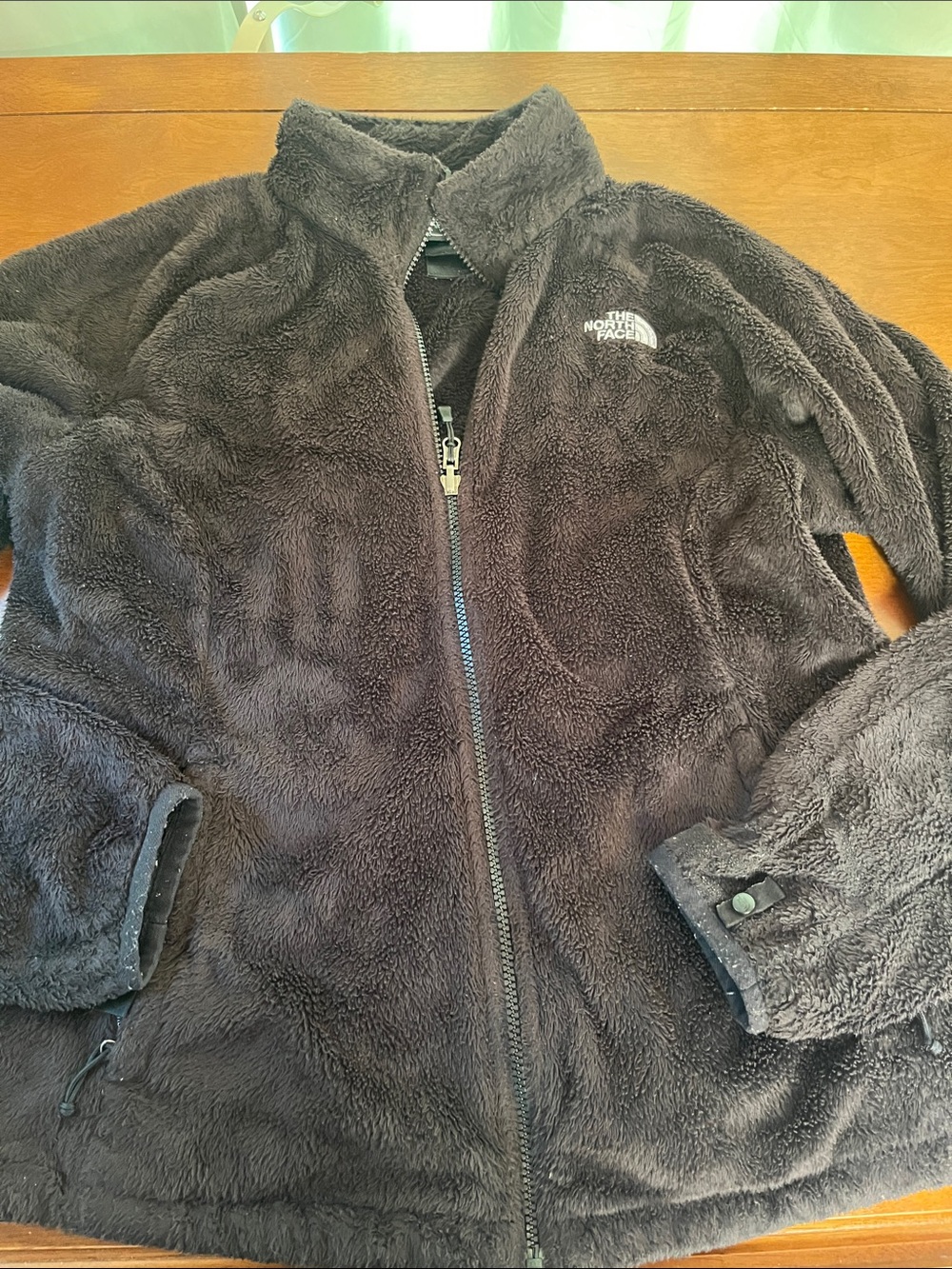 The North Face Womens Black Teddy Full-Zip Jacket Large